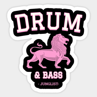 DRUM & BASS  - College Font Sticker